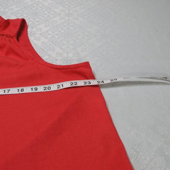 Crown and Ivy Linen/Rayon Women's Red Tanktop Size XL - Picture 8 of 10